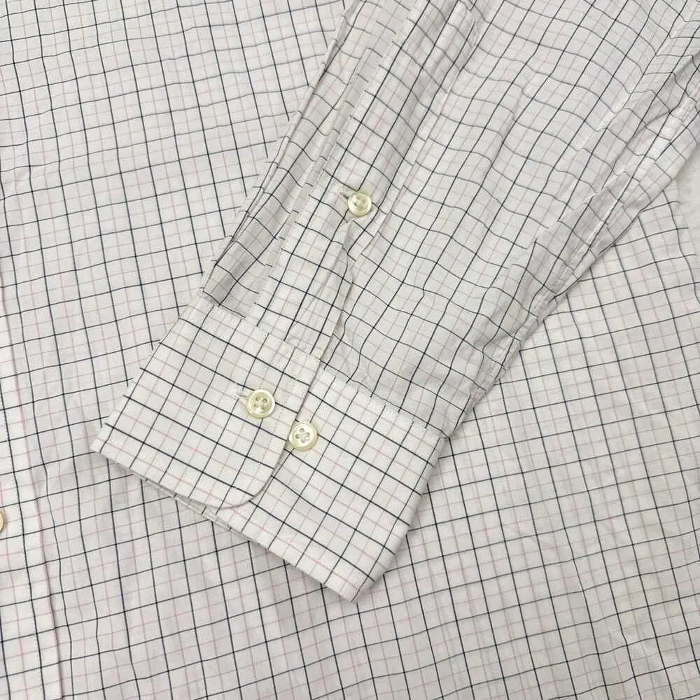 Polo Ralph Lauren Dress Shirt Men’s Size 16 / 33 White Pink Checks Career Office - Picture 4 of 8